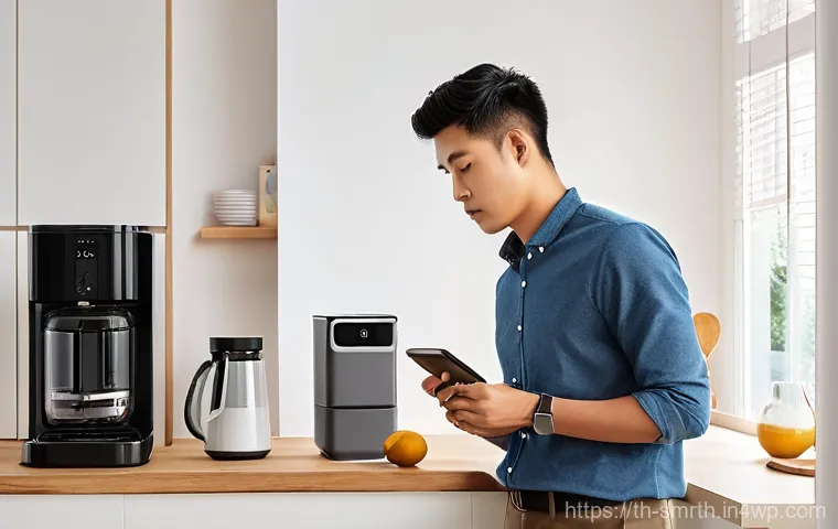 스마트홈 기기의 통합 관리 방법 - **Prompt 2: Smart Home Security and Family Arrival**
    A heartwarming scene of a young Thai family...