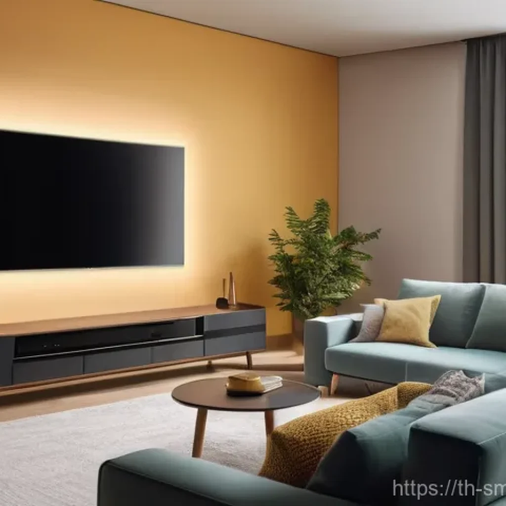 스마트홈 시스템의 사용자 경험 향상 팁 - **Prompt 1: Modern Living Room with Smart Home Integration**
"A cozy, modern living room bathed ...